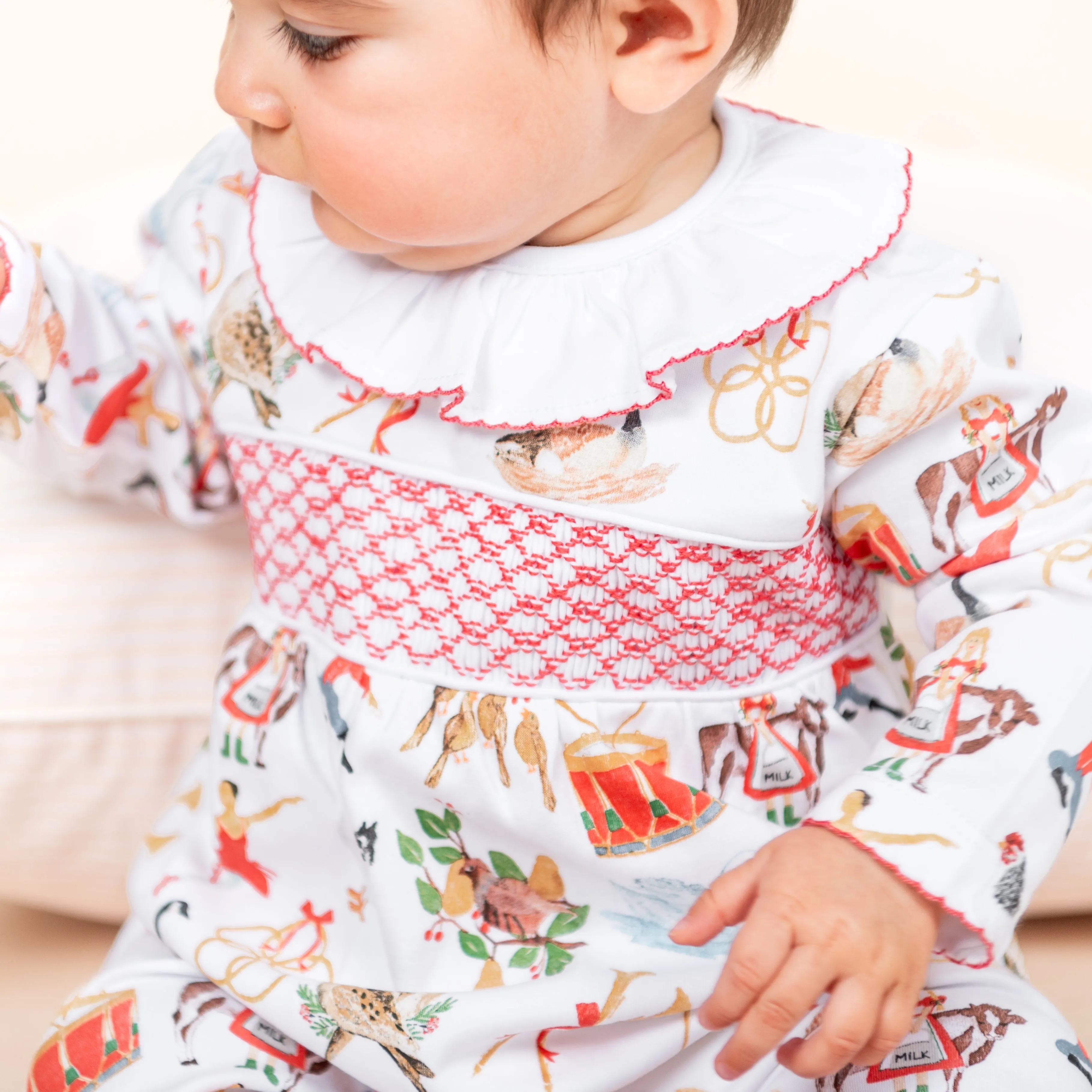 12 Days of Christmas Baby Girl Footie