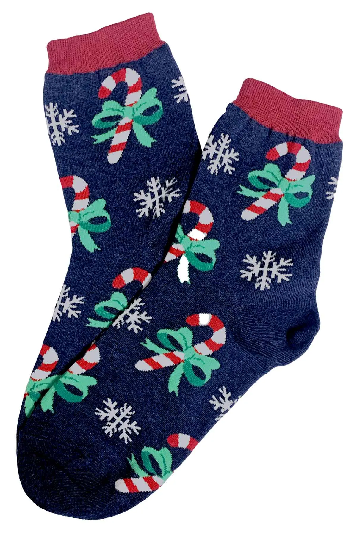 Candy Cane Socks Navy