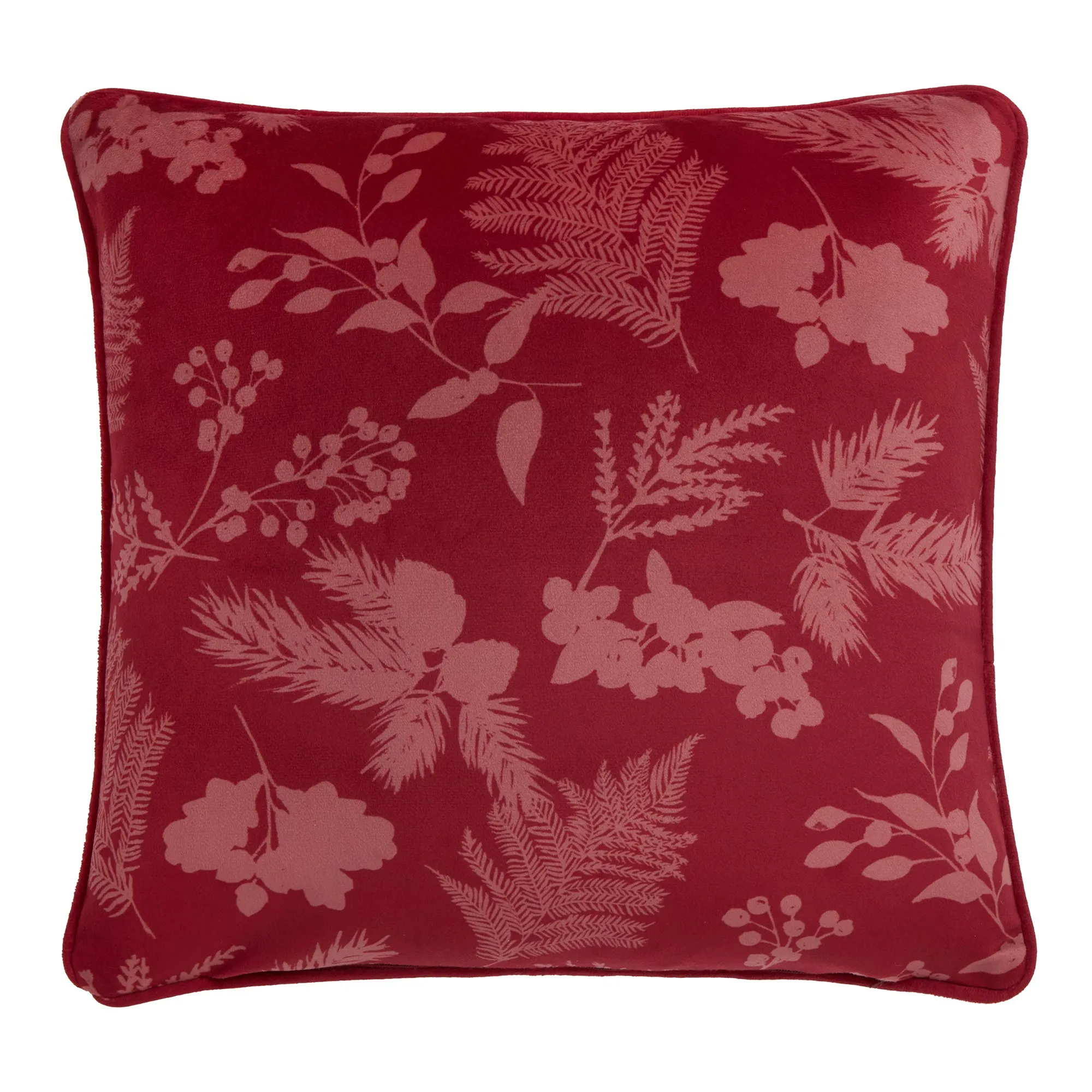 D & D Lodge Winter Sprigs Cushion - Green