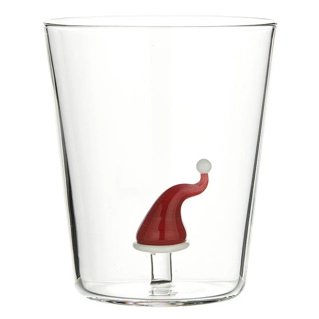 Figurine Santa Hat Rock Glass