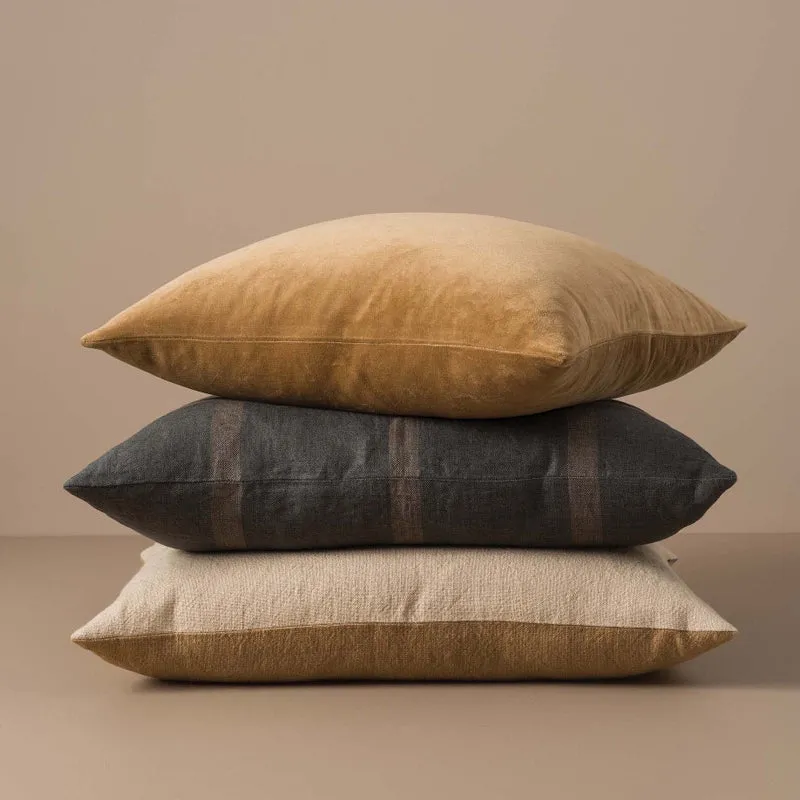 Grid Woven Linen Cushion (Multi) - 65 x 50 cm