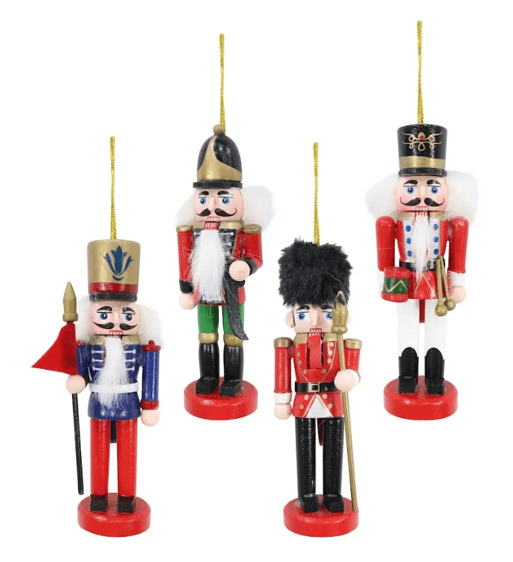 Hanging Nutcracker 4 Asst (12.5cm)