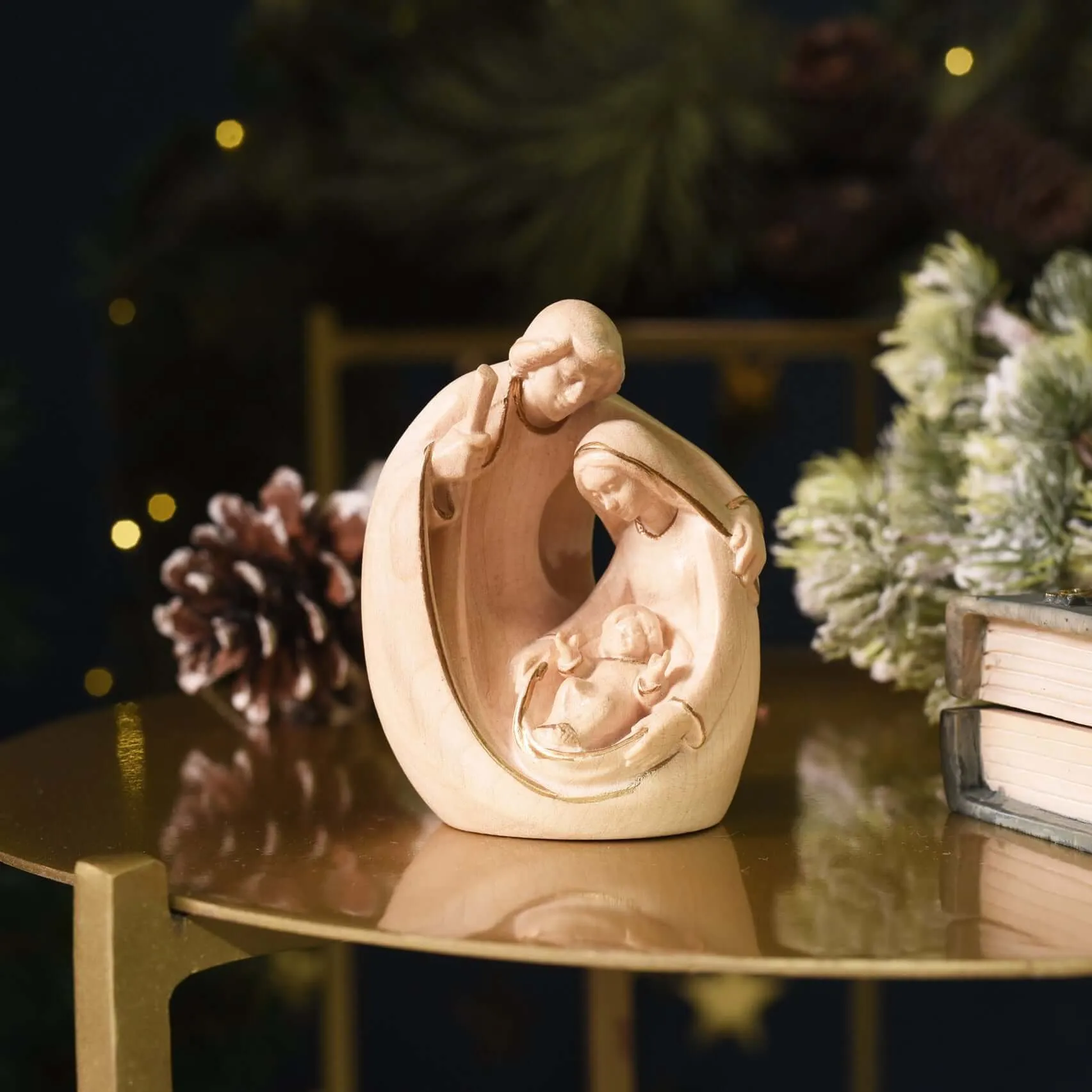 HOLY FAMILY - CHRISTMAS NATIVITY - WOOD