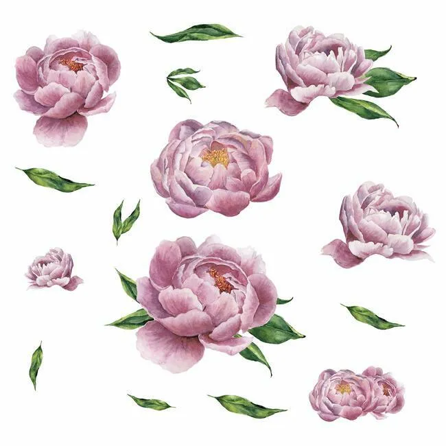 Large Peony Peel and Stick Giant Wall Decals