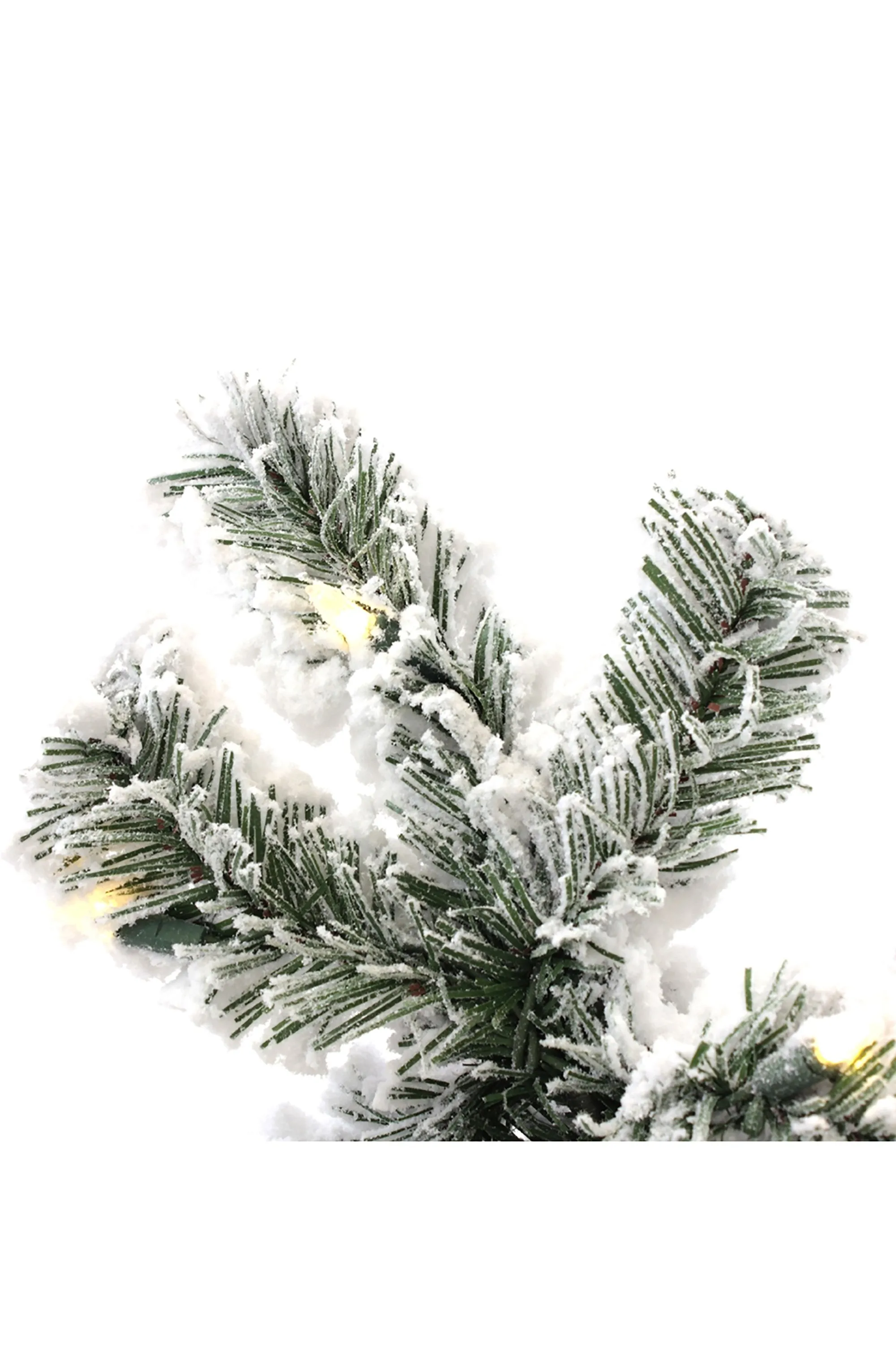 OPEN BOX 7.5' Prelit Heavy Snow Flocked Angel Pine Christmas Tree with Warm White Lights