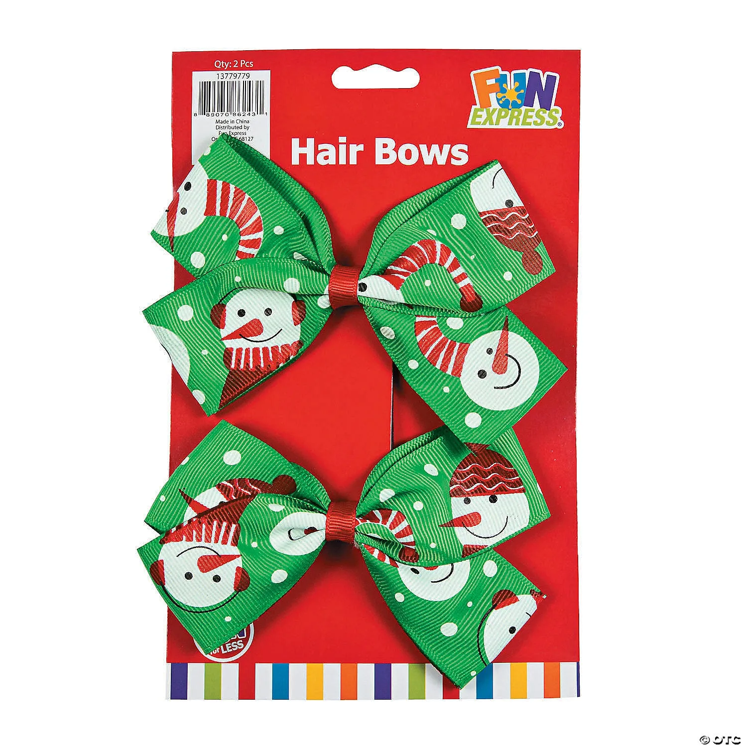 Snowman Hair Bows | 2 ct.