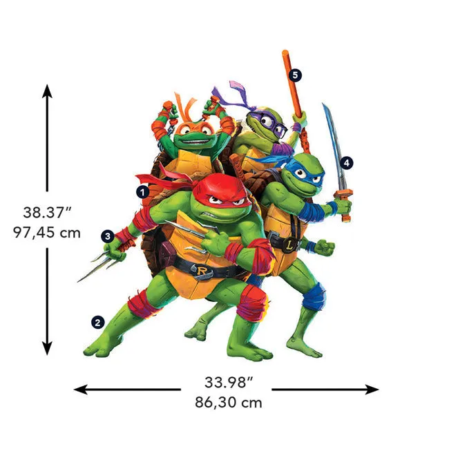 Teenage Mutant Ninja Turtles Mutant Mayhem Group Giant Wall Decals