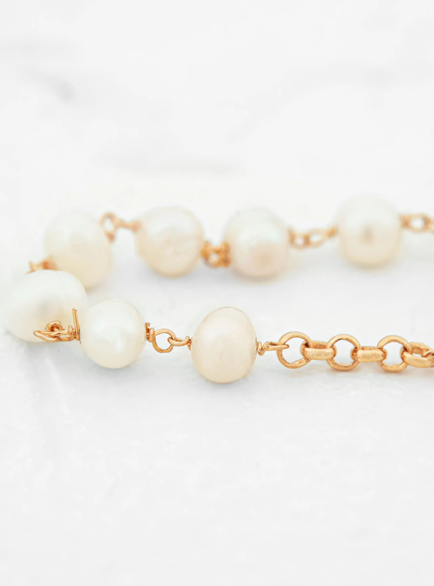 x Steve Mono Pearl Gold Plated Bracelet